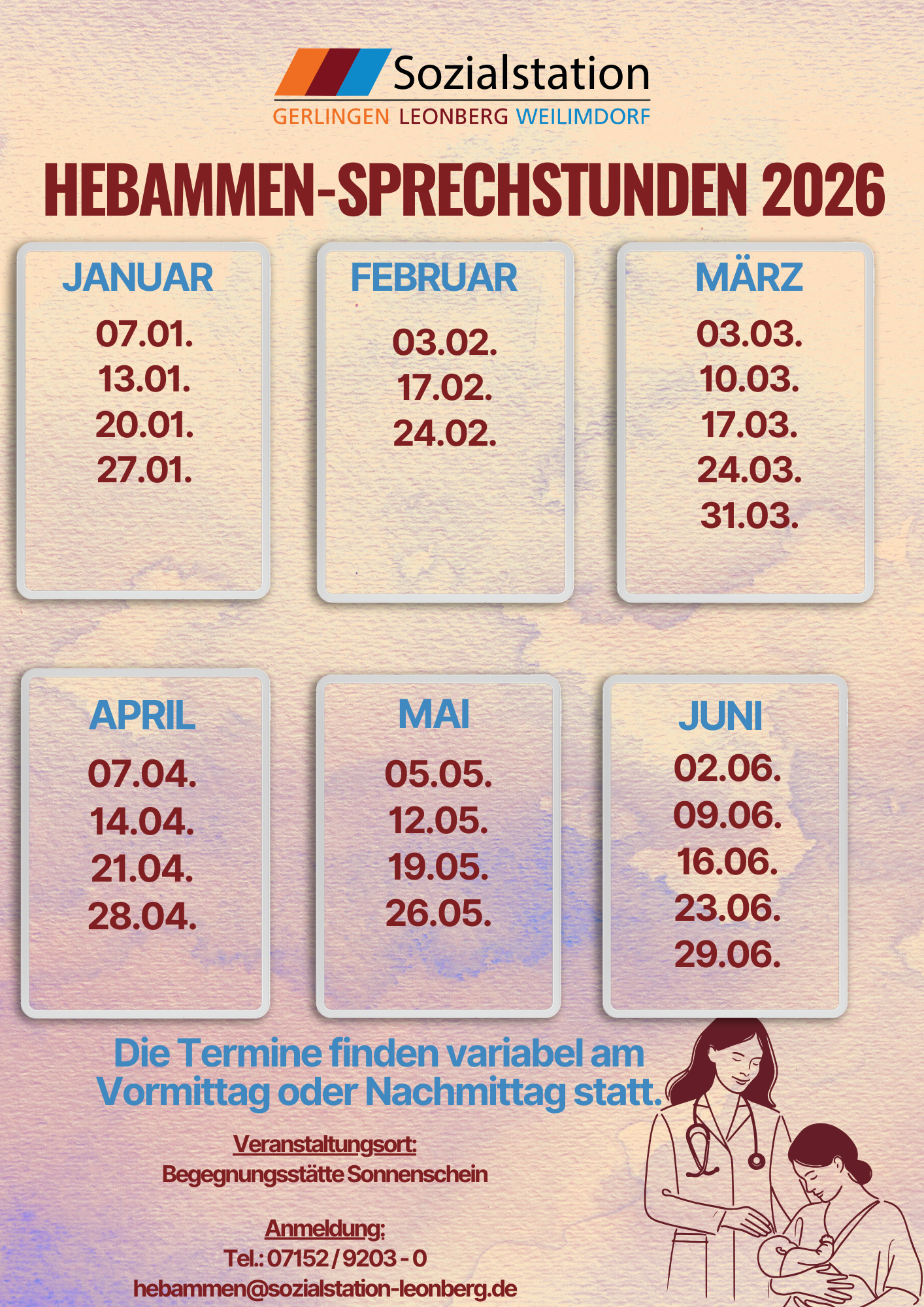 Hebammen Sprechstunden Jul.Dez